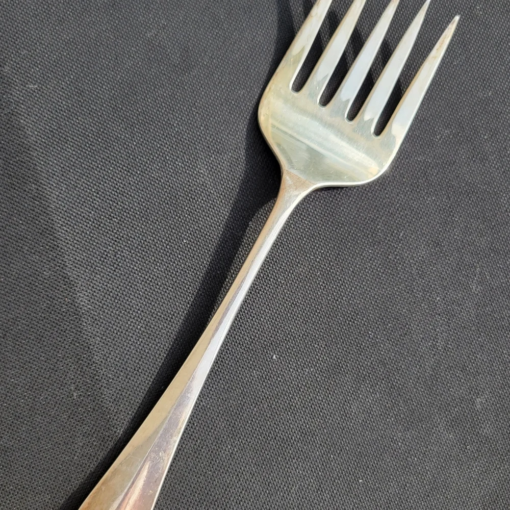 Vintage Sheffield England EPNS A1 Silverplated Large Serving Fork 5-tine Unique!